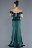 Abschlusskleid Lang Satin Smaragdgrün ABU4582