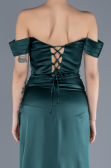 Abschlusskleid Lang Satin Smaragdgrün ABU4582