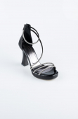 Party-Schuhe Laserschnitt Schwarz MJ5154