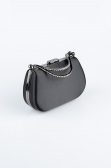 Abendtasche Satin Schwarz V746