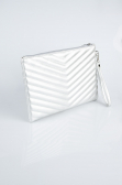 Abendtaschen Leder Silber KC413