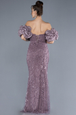 Abendkleid Lang Perlenbesetzt Lavendel ABU4616
