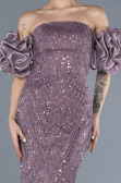 Abendkleid Lang Perlenbesetzt Lavendel ABU4616