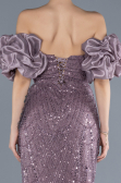 Abendkleid Lang Perlenbesetzt Lavendel ABU4616