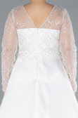 Brautkleid In Übergröße Lang Satin Weiß ABU4639