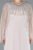Abendkleid in Übergröße Lang Chiffon Beige ABU4632