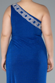 Abendkleid in Übergröße Lang Sächsischblau ABU4601