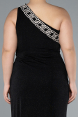 Abendkleid in Übergröße Lang Schwarz ABU4601