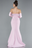 Abendkleid im Meerjungfrau-Stil Lang Puder ABU4637