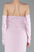 Abendkleid im Meerjungfrau-Stil Lang Puder ABU4637