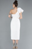 Partykleid Midi Weiß ABK2249
