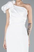 Partykleid Midi Weiß ABK2249