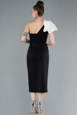 Partykleid Midi Schwarz-Weiß ABK2249