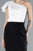Partykleid Midi Schwarz-Weiß ABK2249