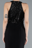 Abendkleid im Meerjungfrau-Stil Lang Schwarz ABU608