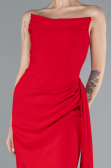 Abendkleid im Meerjungfrau-Stil Lang Rot ABU4666