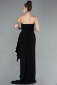 Abendkleid im Meerjungfrau-Stil Lang Schwarz ABU4666