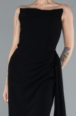 Abendkleid im Meerjungfrau-Stil Lang Schwarz ABU4666