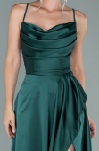 Smaragdgrün Abendkleid Satin Lang ABU1843
