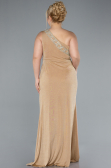 Abendkleid in Übergröße Lang Gold ABU4601