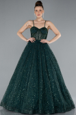 Abendkleid Lang Smaragdgrün ABU3839