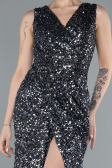 Abendkleid Lang Anthrazit ABU4672