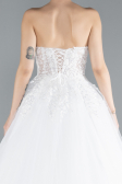 Brautkleid in Großen Größen Lang Weiß ABG122