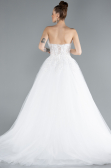 Brautkleid in Großen Größen Lang Weiß ABG122