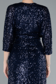 Marineblau Partykleid Schuppig Kurz ABK1912
