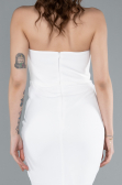 Abendkleid Lang Weiß ABU4687