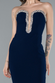 Abendkleid Lang Marineblau ABU4687