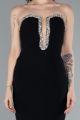 Abendkleid Lang Schwarz ABU4687