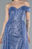 Abendkleid Lang Indigo ABU4691
