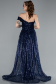 Abendkleid Lang Marineblau ABU4691