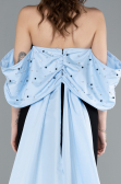 Abendkleid Lang Schwarz-Blau ABU4701