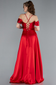 Abschlusskleid Lang Satin Rot ABU4703