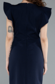 Abendkleid Midi Marineblau ABK2277