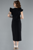 Abendkleid Midi Schwarz ABK2277