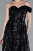 Abendkleid Lang Schwarz ABU4691