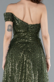 Abendkleid Lang Khaki ABU4691