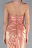 Lachs Abendkleid Lang ABU4623