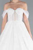 Hochzeitskleider Lang Weiß ABG031