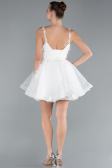 Standesamtkleid Kurz Weiß ABK2214