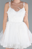 Standesamtkleid Kurz Weiß ABK2214