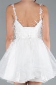 Standesamtkleid Kurz Weiß ABK2214