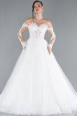Hochzeitskleider Lang Weiß ABG036