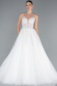 Hochzeitskleider Lang Weiß ABG034