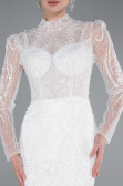 Hochzeitskleider Lang Weiß ABG105
