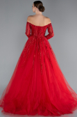 Designer Abendkleid Lang Rot ABU4719