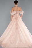 Designer Abendkleid Lang Lachs ABU4720